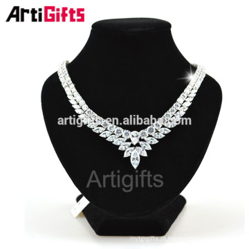 Boa qualidade artesanal Cubic Zirconia Diamante Fine Jewelry Necklace